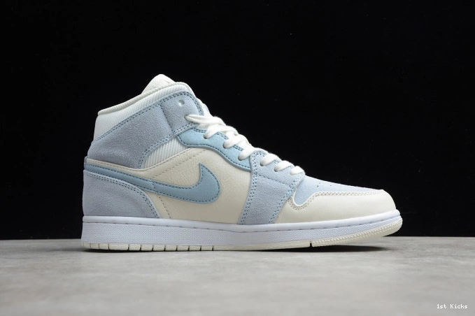 1st Kicks Shoes DA4666-100 Mid Textures 1 Jordan Mixed Air Blue 0729